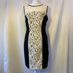 Basler Womens Sleeveless Lace Overlay Cocktail Dress MD Leopard Print Whimsygoth